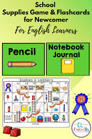 Play some fun esl vocabulary games with them! School Supplies Game Flashcards For Newcomer English Learners Flashcards School Supplies Vocabulary Flash Cards