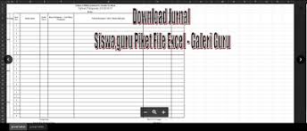 Contoh format buku kepribadian siswa. Download Jurnal Siswa Guru Piket File Excel Galeri Guru Samhadi Net Semua Ada Disini