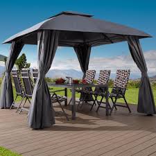 Pavillon Sankt Hans 3x3m Anthrazit Pavillion Pavillon Balkon Gestalten