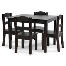 Tables and chairs for kids at argos. Humble Crew Espresso Collection 5 Piece Espresso Table And Chair Set Tc824 The Home Depot