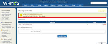 Manage Security Questions In Whmcs Interserver Tips