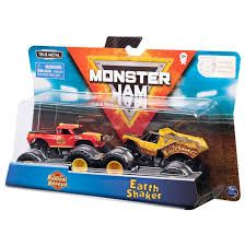 I will say new 1:24 scales that will be coming out cannot. Monster Jam Official Radical Rescue Vs Earth Shaker Die Cast Monster Trucks 1 64 Scale 2 Pack Toys R Us Canada