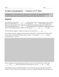 Buzzfeed staff can you beat your friends at this quiz? To Kill A Mockingbird Chapters 23 27 Quiz With Answer Key Teaching Resources