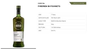 Smws Cask No 29 256 Firemen In Fishnets Malt Whisky Whisky Cask