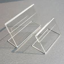 Check Discount Acrylic T1 3mm Clear Plastic Desk Signal Worth Tag Label Show Paper Promotion Card Holders Small L For Plastic Tables Table Signs Promotion Card