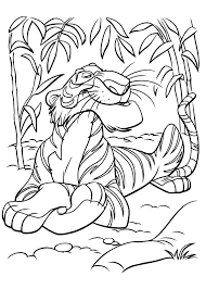 Slangen zijn reptielen zonder poten. Kleurplaat Jungle Book Disney 580