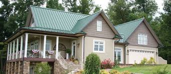 Green Roof Beige And Greige Walls With White Trim Green Roof House House Roof House Exterior