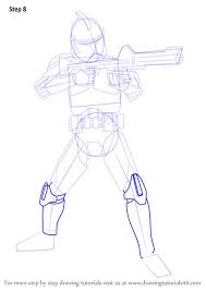 Learn How To Draw Clone Trooper From Star Wars Star Wars Step By Step Drawing Tutorials Star Wars Clone Wars Clone Trooper Trooper