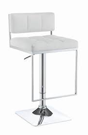 Handsomely crafted in walnut finish. White Low Back Adjustable Bar Stool Coaster Furniture Furniture Cart