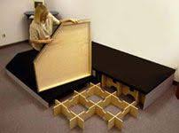 I decided to build them a very simple stage platform, which can also be used as a bed when they're tired after i planed the stage for kids weight. Platform Portable Stage Portable Risers Portable Stage Playroom Stage Church Stage Design