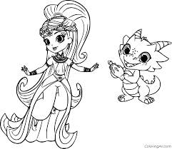 Select from 35870 printable coloring pages of cartoons, animals, nature, bible and many more. Shimmer And Shine Coloring Pages Coloringall