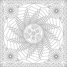 Square mandala coloring pages coloring4free. Coloring Page Book For Adults Square Format Geometric Flower Mandala Design Vector Illustration Stock Vector Illustration Of Design Drawing 70177009