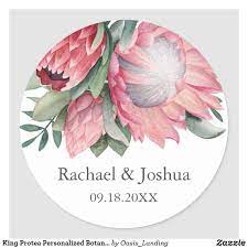 King Protea Personalized Botanical Envelope Seal Zazzle Com In 2020 Protea Flower Floral Wedding Envelopes King Protea