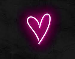 Heart Led Neon Sign Shaped Pink Heart Heart Sign Heart Etsy In 2021 Neon Signs Neon Aesthetic Neon