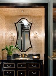 Black And Gold Bathroom Vanity Elegant Powder Room Bathroom Tiles Shower Vanity Mirror Faucets Sanitaryware Interior Powder Room Design Black And Gold Bathroom Unique Bathroom Vanity