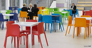 Poly Colourful Cafe Chair Spaceist Cafe Chairs Cafe Furniture Indoor Chairs