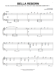 Bella Reborn Sheet Music Carter Burwell Piano Solo Sheet Music Sheet Music Direct Piano Sheet Music