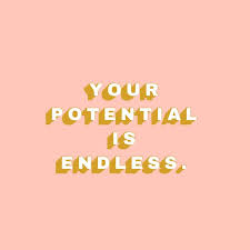 Your Potential Is Endless Inspirational Quote Graphic Design Typography Graphic Quotes Words Words Quotes