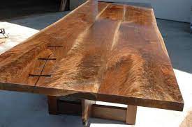 You will need something at least 1 inch to have enough room to drill the legs in. Custom Table Tops Live And Natural Edge Hardwood Slabs