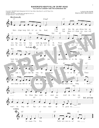 Raindrops keep fallin' on my head is a song written by burt bacharach and hal david for the 1969 film butch cassidy and the sundance kid. Raindrops Keep Fallin On My Head Noten B J Thomas Leadsheet Fake Book