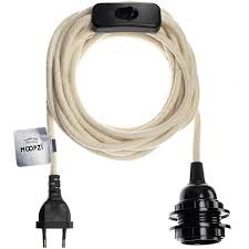 Maybe you would like to learn more about one of these? Suspension Luminaire Fil Electrique Tissu 4 5m E27 Avec Interrupteur 38 Coloris Hoopzi Bala Cotton Blanc Cdiscount Maison