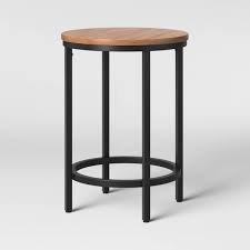 Create collaborate celebrate 3361 mission street, san. Greenwich Round Wood Top End Table With Black Metal Base Natural Threshold Target Black End Tables End Tables Metal Base