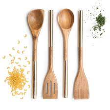 #1 resource guide for acacia wood flooring, furniture, tables, and more. Acacia Wooden Cooking Utensils With Gold Handles Includes Wood Serving Spoon Wooden Corner Spoon Wooden Spatula Wood Turner Perfect Multi Purpose Cooking And Gold Serving Utensils Buy Online At Best Price