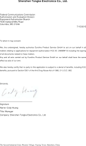 A letter of application, also known as a cover letter, is a document sent with your resume to provide additional information about your skills and experience to an employer. F1s Bluetooth Speaker Cover Letter Company Letterhead Shenzhen Tongke Electronics