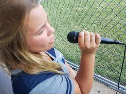 Sisseton's Rylie Huff sang a beautiful rendition of our National Anthem  before the Girls Class A 3rd Place game.