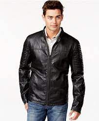 Guess Faux Leather Quilted Moto Jacket Jackets Moto Jacket Leather