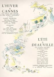 093 Cannes Deauville Jpg By Lucien Hamelinck Vintage Ads Vintage Ski Posters Vintage Travel Posters