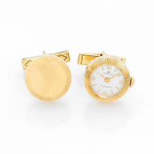 Carl F Bucherer 18k Yellow Gold Cufflinks Watch