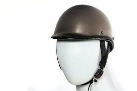Motorcycle Shiny Black Chrome Jockey Hawk Novelty Helmet