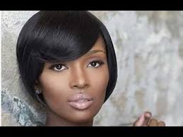 The black girl bang hairstyles are very popular for hair of medium length. Bob Hairstyle With Side Bangs For Black Women Youtube