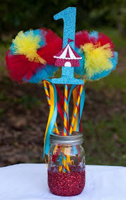 Go traditional with red and white carnival party decorations with our striped table covers or pennant banner or explore with multiple array of colors. 17 Circus Centerpieces Ideas Circus Carnival Party Circus Birthday Carnival Birthday