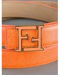 Fendi Belt In Orange Lyst