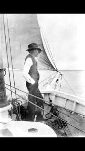 Joshua Slocum Sailing Alone Around The World On Spray In Hat And Vest Of Course Sailing Sailing Yacht Sailing Ships