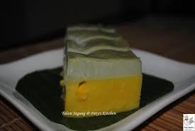 Kuih talam is a popular delicacy malay cake that is consisting of two layers.the top white layer is made from rice flour and coconut milk and while the bottom green layer is made from rice flour. Patyskitchen Talam Jagung Sweet Corn Tray Kuih