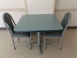 Mts Cafeteria Table W Two Chairs Cafeteria Table Dining Chairs Chair