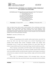 Pdf Problematika Pendidik Dan Peserta Didik Terhadap Pelajaran Matematika