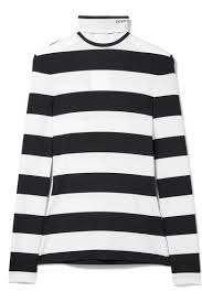 Black And White Striped Turtleneck Mens Black Striped Stretch Jersey Turtleneck Top Calvin Klein 205w39nyc Turtle Neck Top Calvin Klein 205w39nyc Jersey Turtleneck