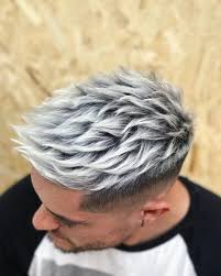 Black And Gray Hair Color Men Black Hair Platinum Highlights Dan S Hair Mens Hair Colour Men Hair Color Platinum Hair Color