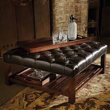 2 sizes, 9 leather options, 6 faux leather options. Leather Cocktail Trail Ottoman Black Arhaus Furniture Tufted Leather Ottoman Leather Ottoman Leather Cocktail Ottoman