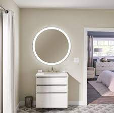Enjoy free shipping on most stuff, even big stuff. Robern Ym0030cpfpd3 Vitality 30 Inch Diameter Circle Lighted Mirror With Perimeter Light Pattern Dimmable And Defogger