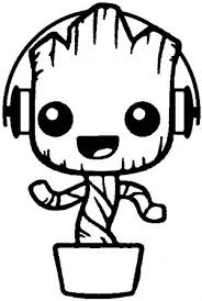 Free printable coloring pages groovy girls coloring pages. Baby Groot Coloring Page Free Baby Groot Drawing Cute Drawings Baby Groot