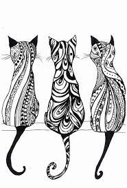 Now you can color them. Cat Coloring Pages For Adults Part 6