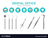 Dentist equipment isolated Royalty Free Vector Image