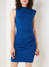 ▶meilleure photo pour votre projet! Reiss Mini Robe Crayon Bali Avec Drape Et Detail Zippe Bleu Cobalt De Bijenkorf