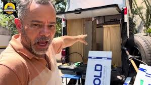 Cozinha motohome na carroceria da Hilux