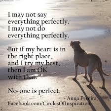 Vision To Remember I Am Not Perfect But I Try My Best And I Am Ok With That My Heart In The Right Place 3 Perfection Quotes No One Is Perfect Sayings